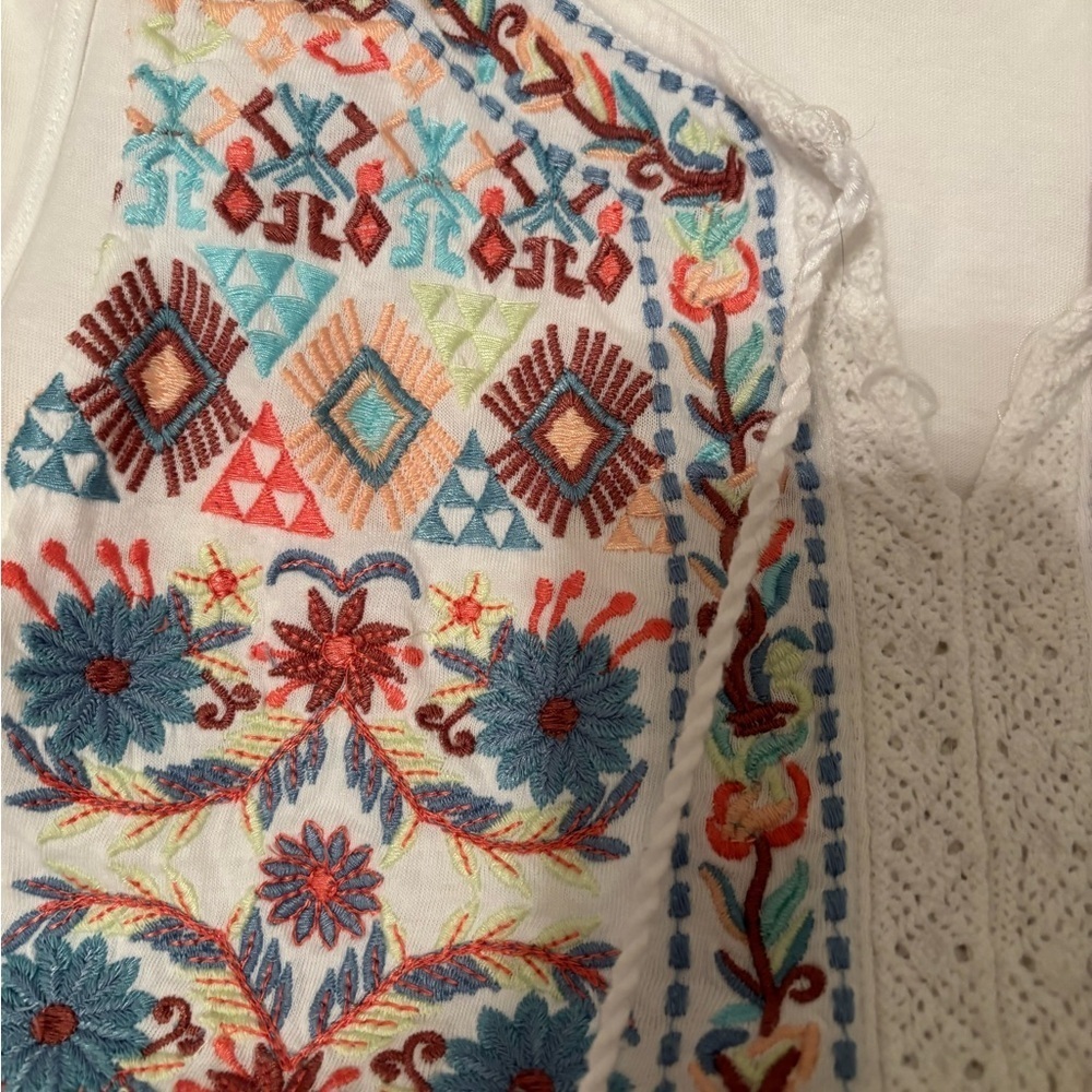 J.Jill embroidered sleeveless top XS - Picture 4 of 9